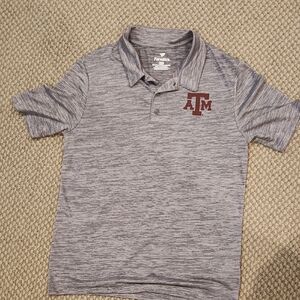Fanatics Men's Grey Texas A&M Polo Shirt sz M